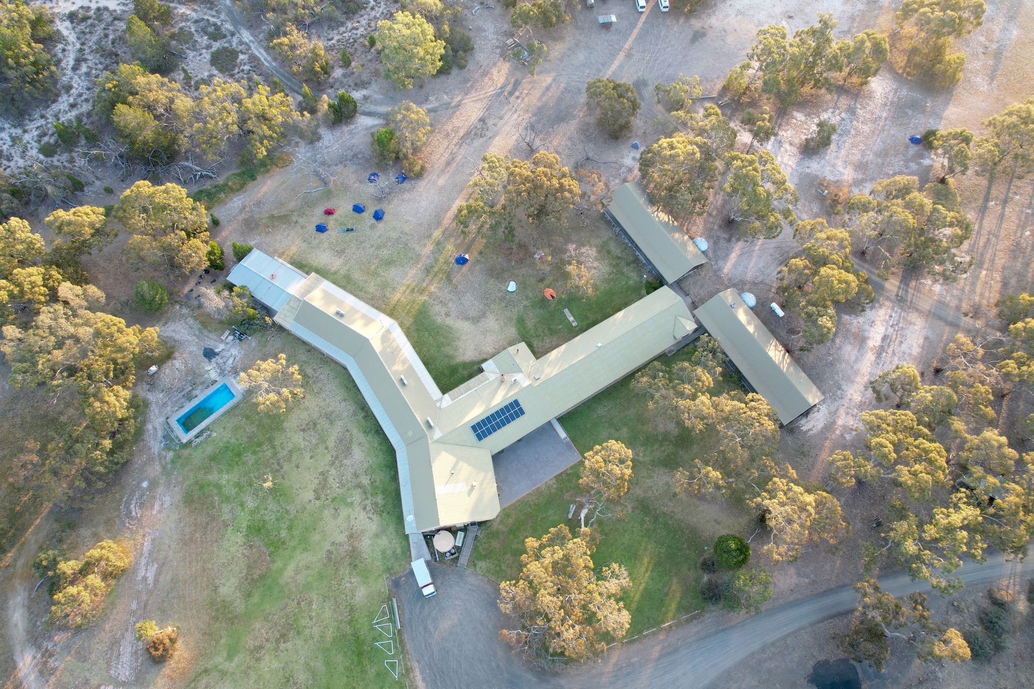 The lodge before it was devastated by fire.
