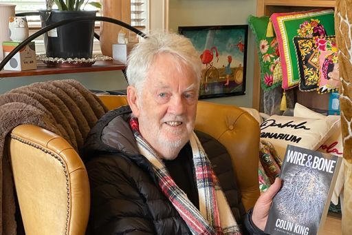 Colin King called in at the Dimboola Imaginarium to deliver signed copies of his new novel for purchase.