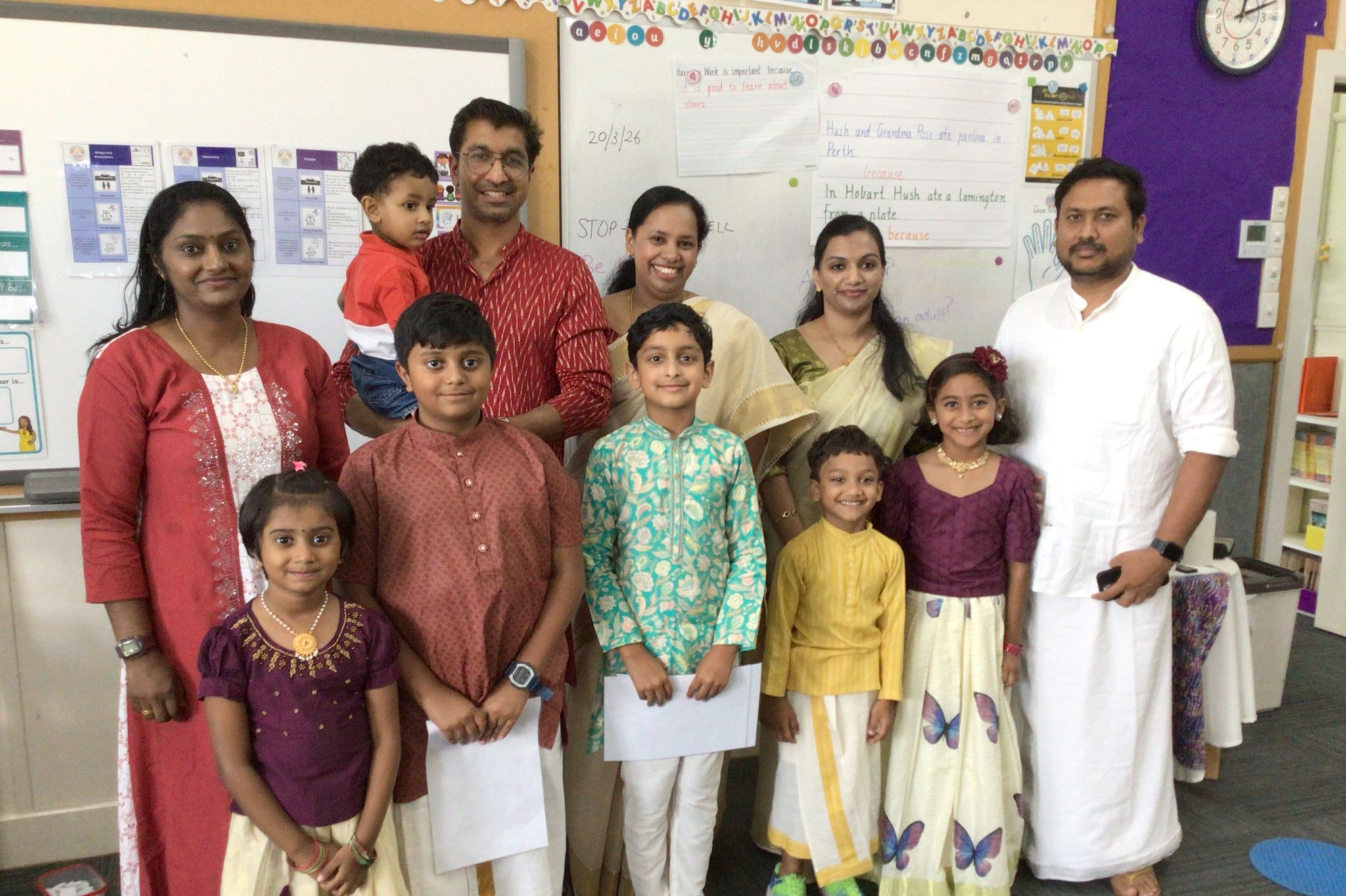 Indian families.