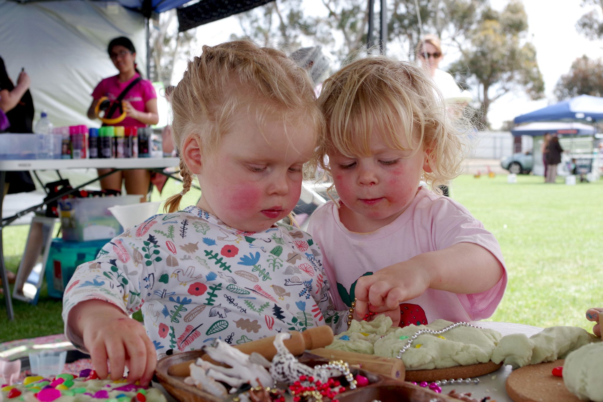 Kids were kept busy at the activity tables.