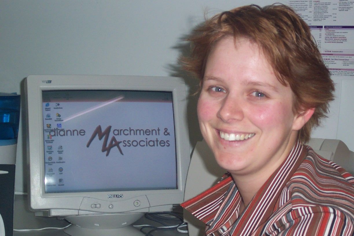 Julianne Phelan in the early days of Dianne Marchment and Associates.