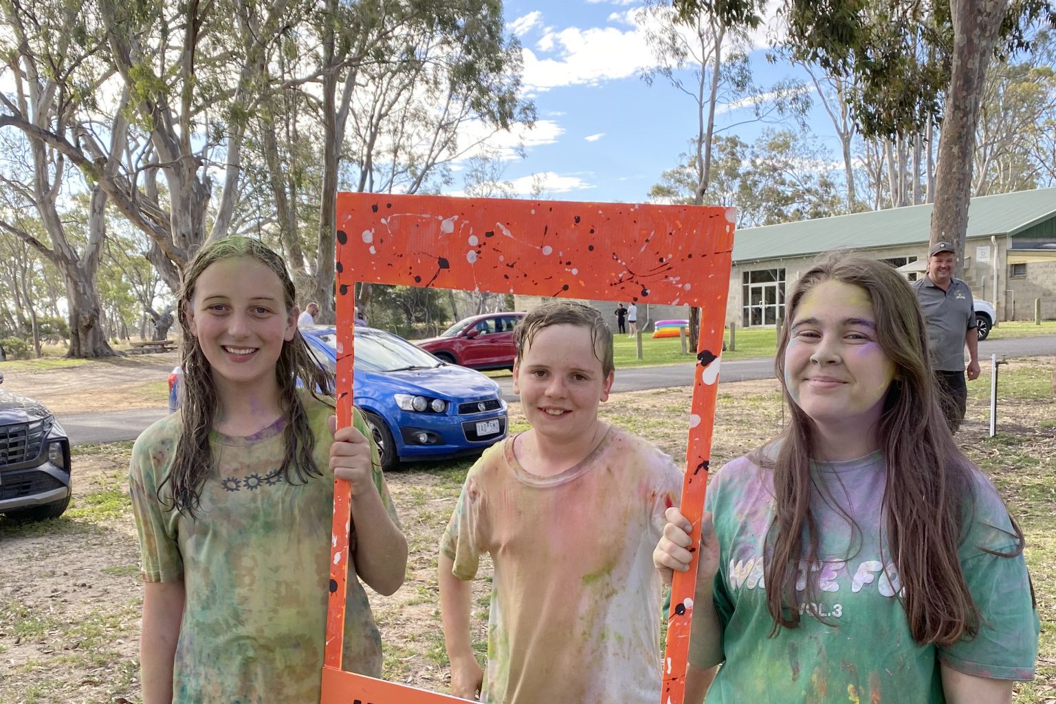 Youth councillors, Chelsea, Ryan and Anora after the fun.