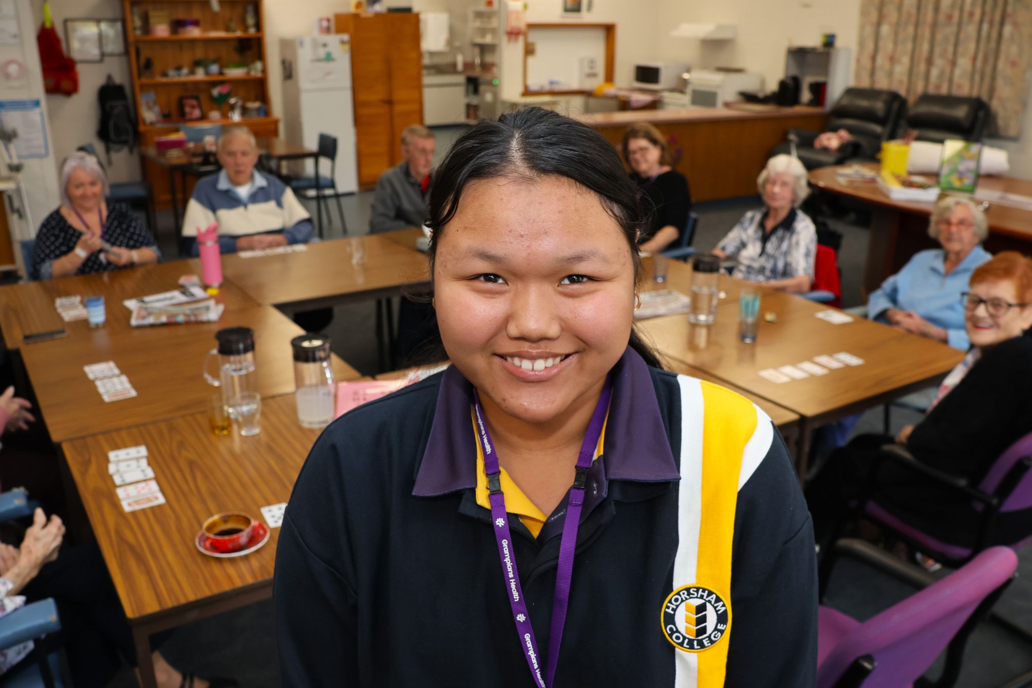 Wahsaypaw Payhae, a student who completed a week of work experience in Grampians Health Horsham last year.