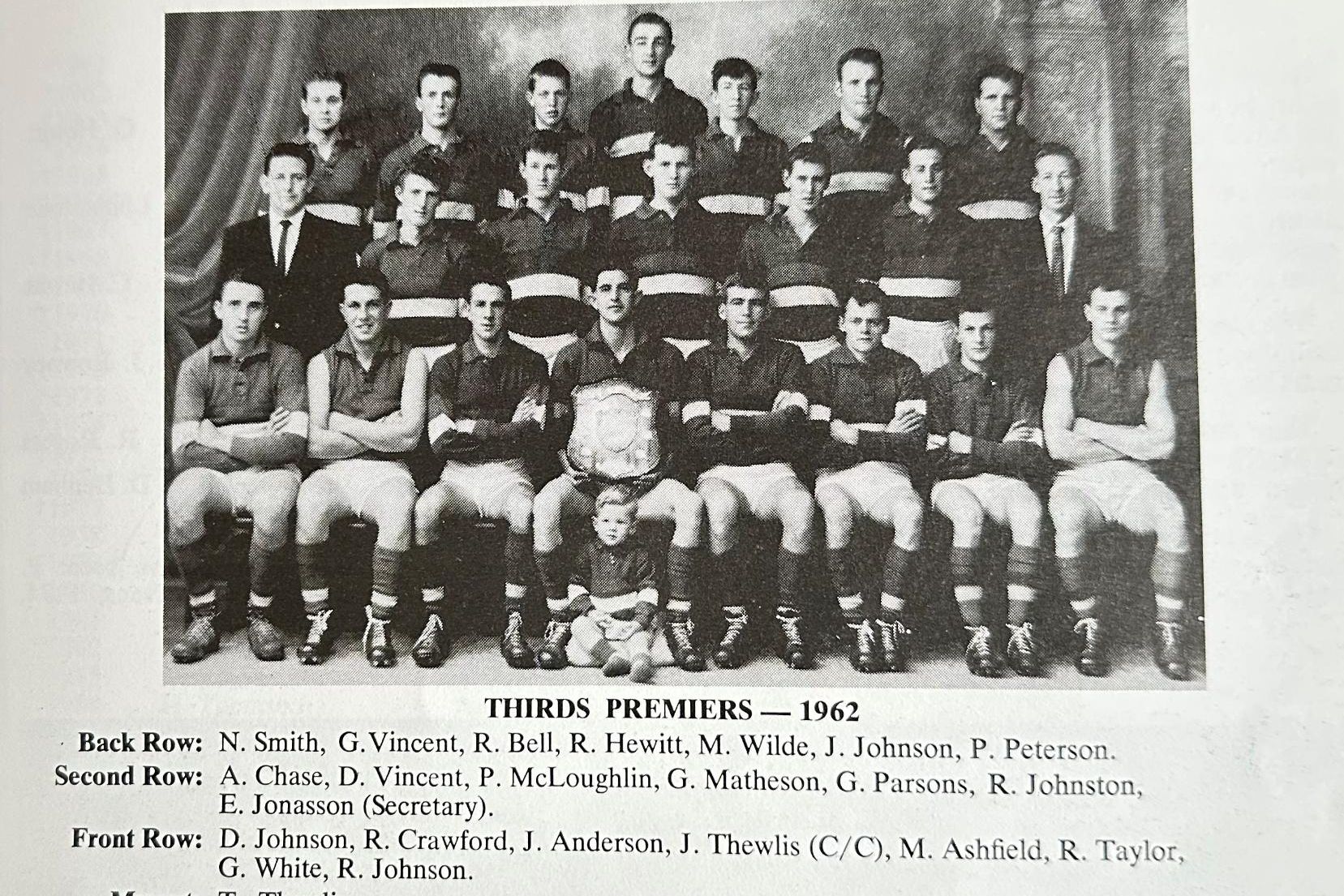 Warracknabeal Thirds won four premierships between 1960 and 1964, playing in a tough North Wimmera League competition.