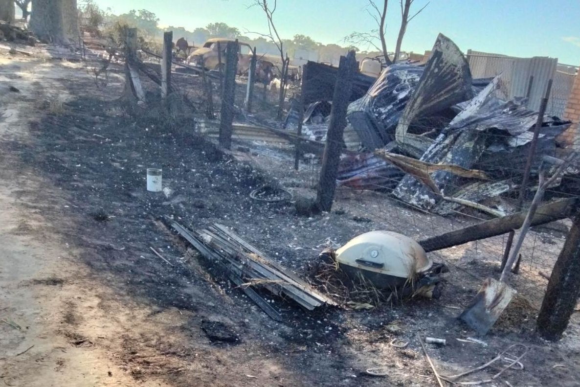 The confronting aftermath of the blaze.