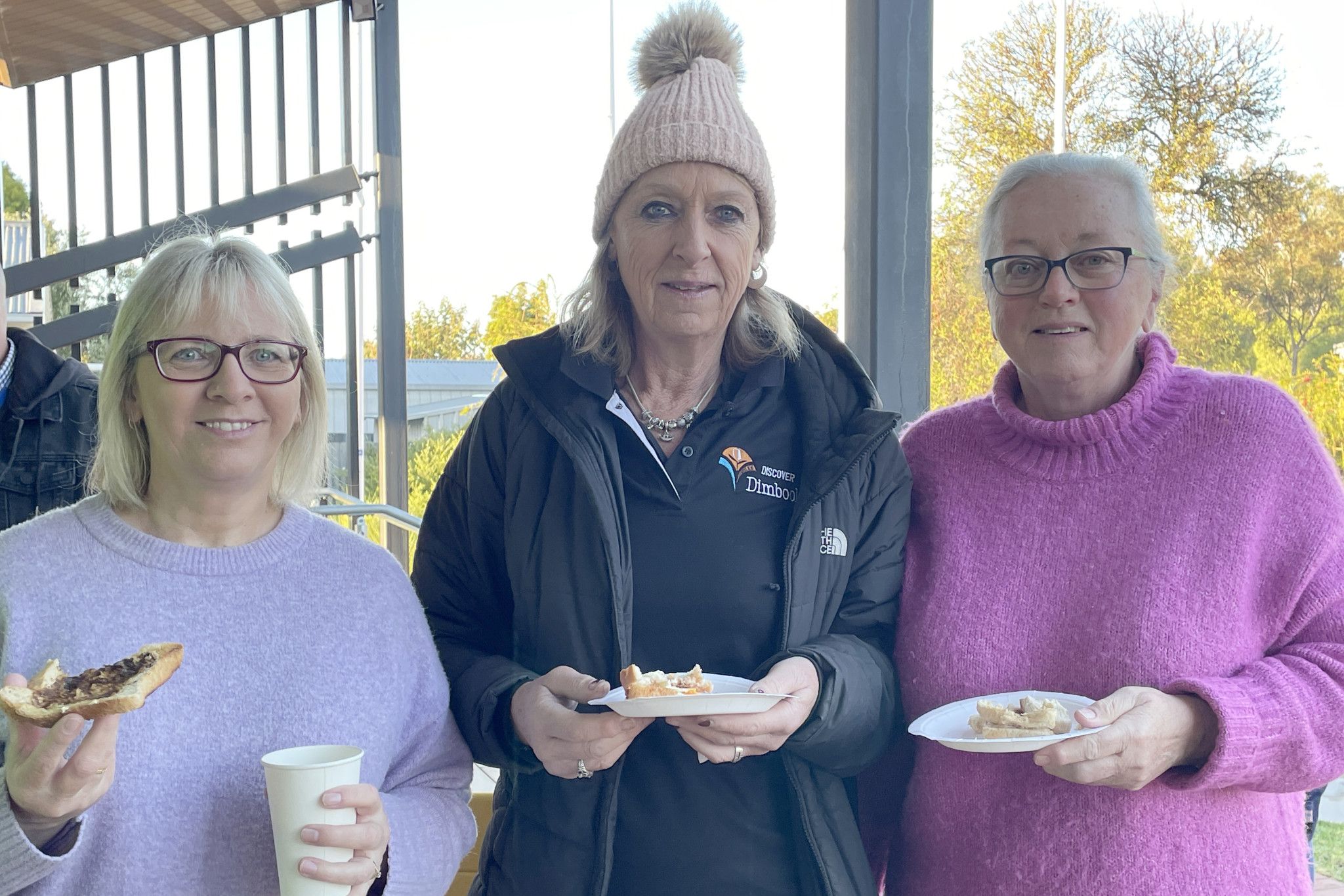 Amanda Ingeme, Kaylene Pietsch and Jo Donnelly attend the volunteer breakfast. CREDIT Caitlin Menadue