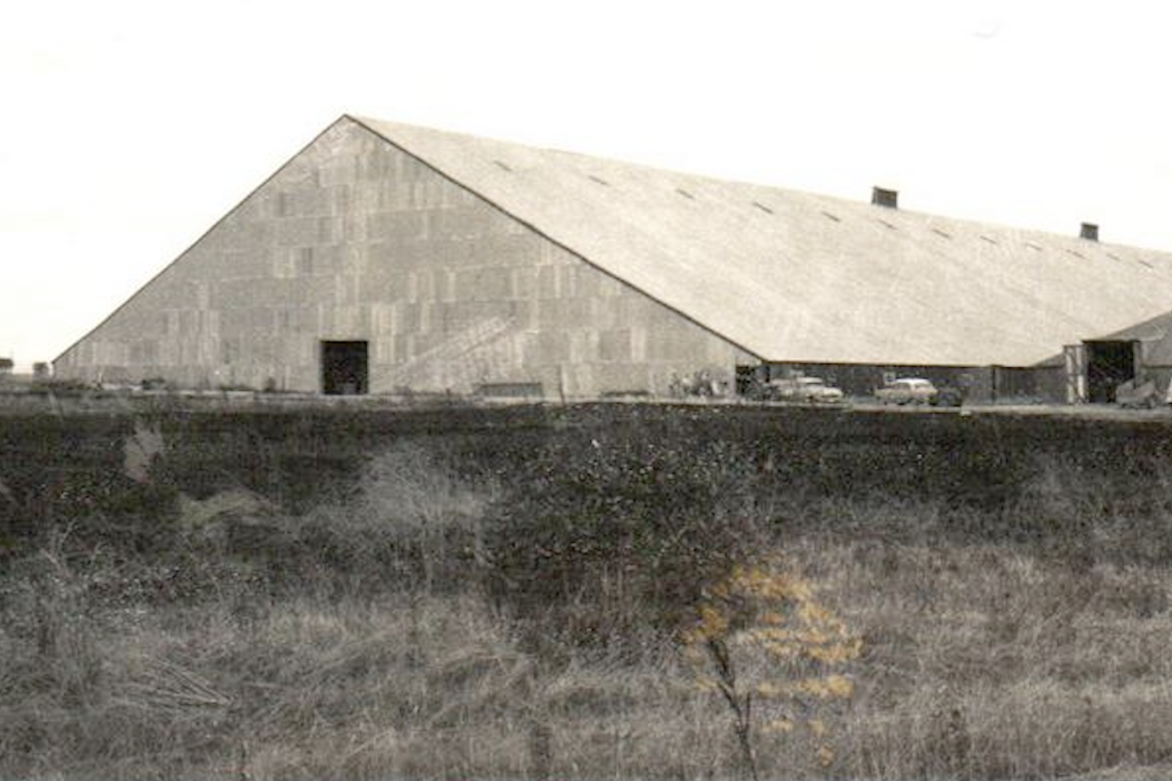The eastern end of the second, larger, and now demolished shed, circa late 1960&rsquo;s