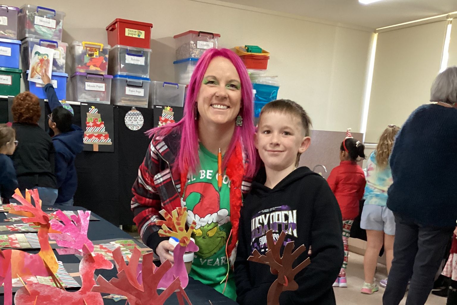 Wyatt with his mum Tara at the event.