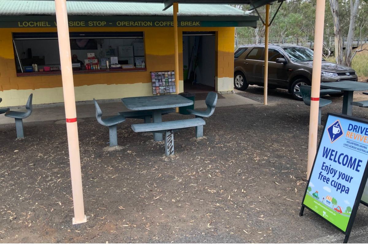 As a halfway point between Melbourne and Adelaide along the Western Highway, the Dimboola (and Nhill) Lions Club-run Driver Reviver at Lochiel gets many people getting an important rest stop.