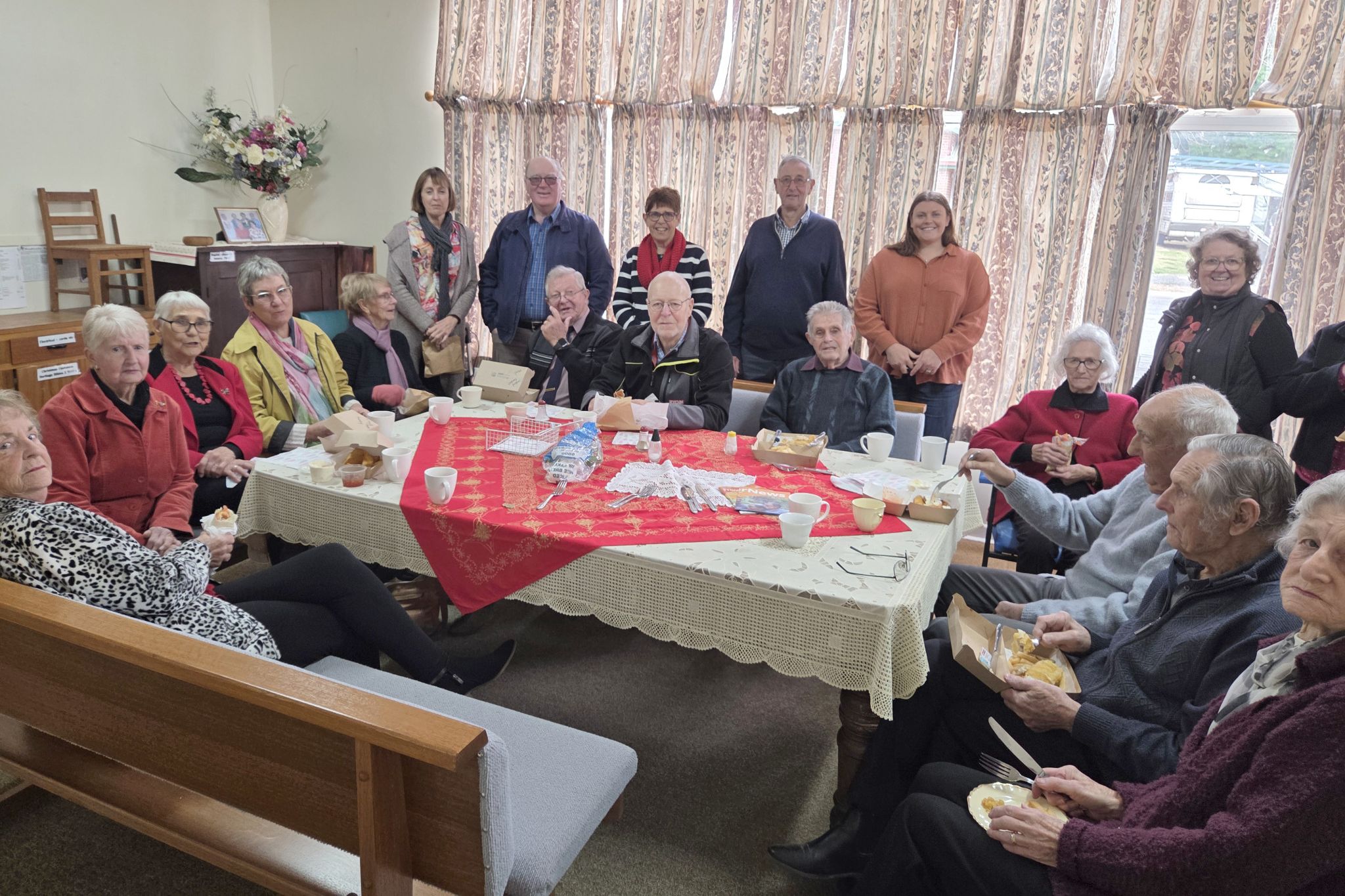 The attendees around the table.