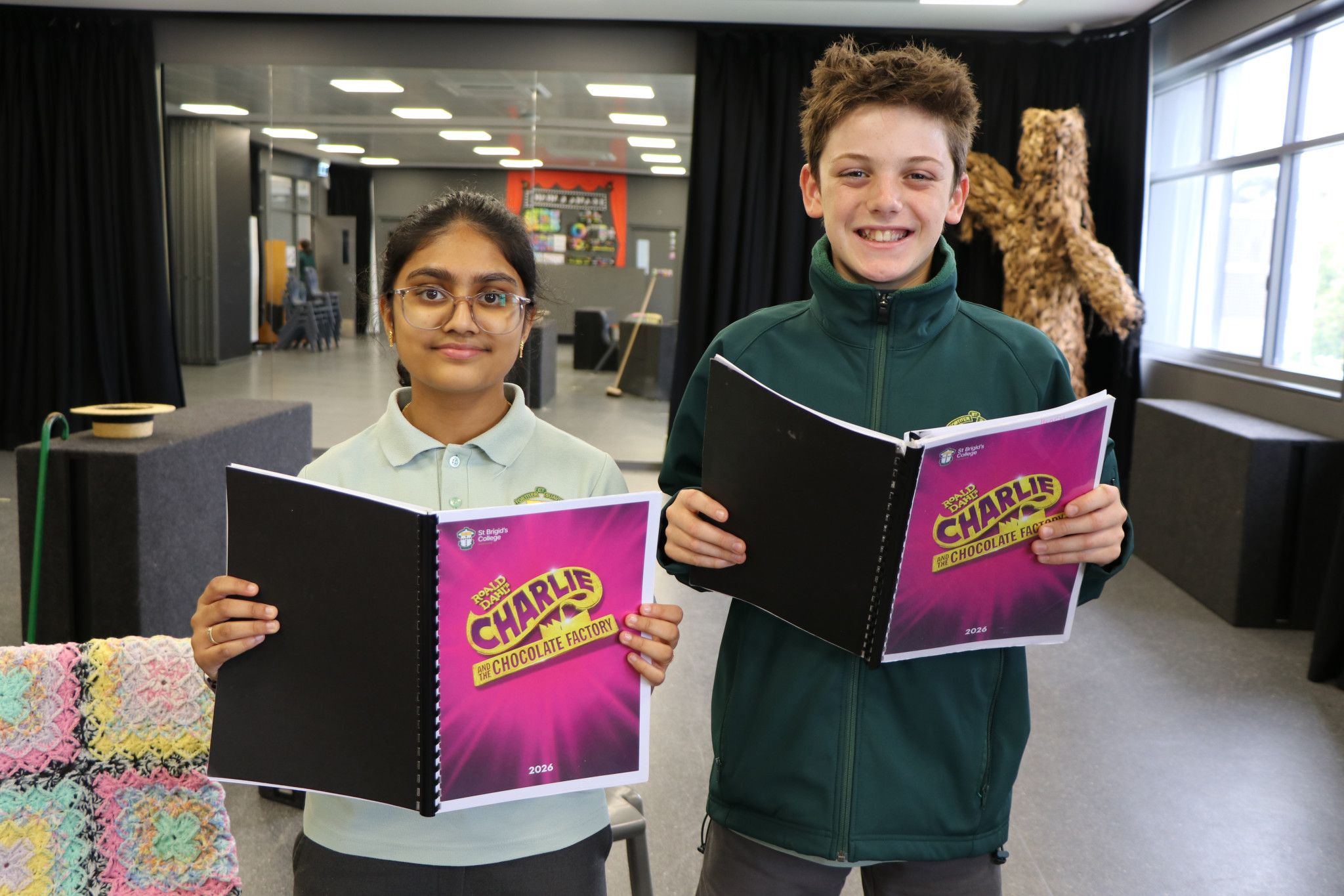 St Brigid's College students, Elizamary Joseph (Yr 10), who plays Mrs Bucket, and Henry Taylor (Yr 7), who plays Grandpa George, are preparing to bring the magic of Charlie and the Chocolate Factory to life at the Horsham Town Hall from July 23-25.