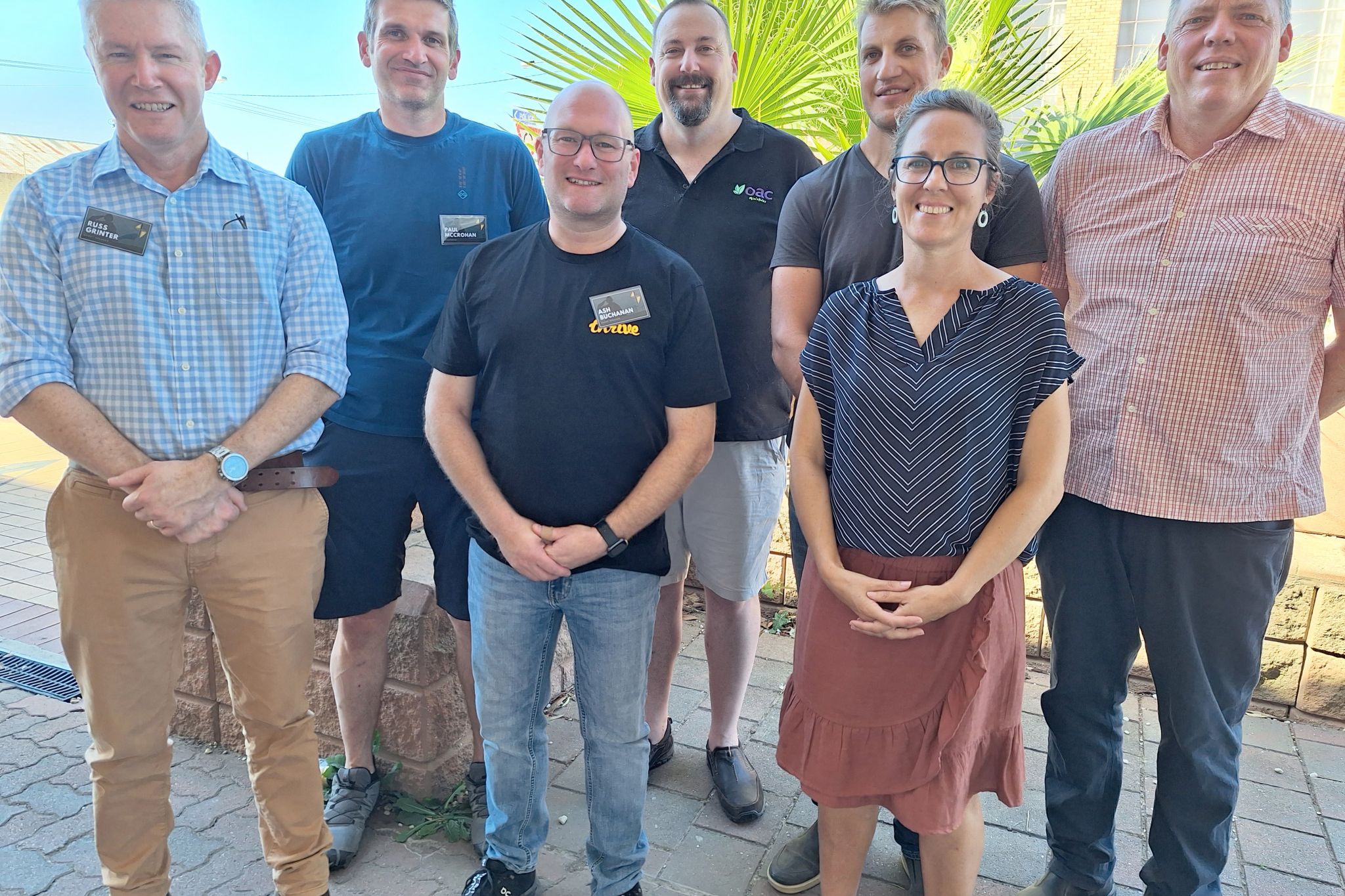 Russ Grinter, convention president Paul McCrohan, Ash Buchanan, Jason Potter, Luke and Laura