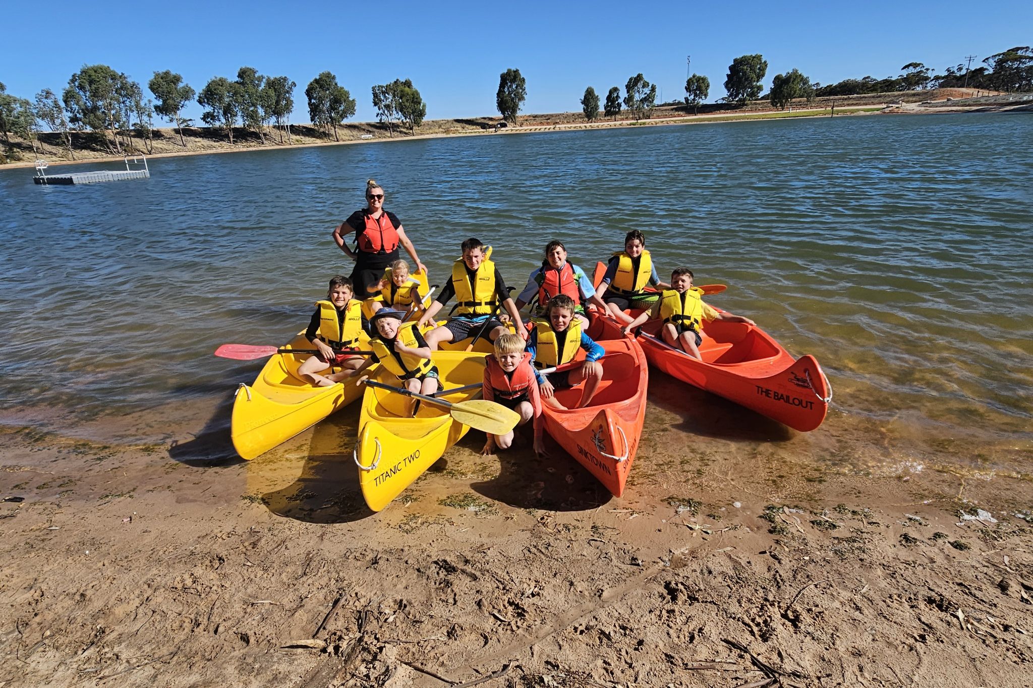 1st Rainbow practice "rafting-up" in the shallows, before trying in deeper water