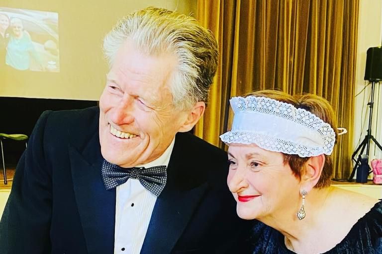 Des and Robyn Lardner prepare to serve tea at a 1920s soiree in Minyip Memorial Hall which raised $12,445 for the Royal Flying Doctor Service.