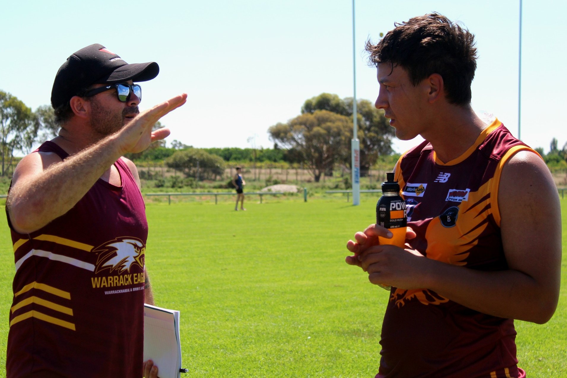 Coach of the Eagles, Kyle George (left) said his side will not be taking the opposition lightly this week.