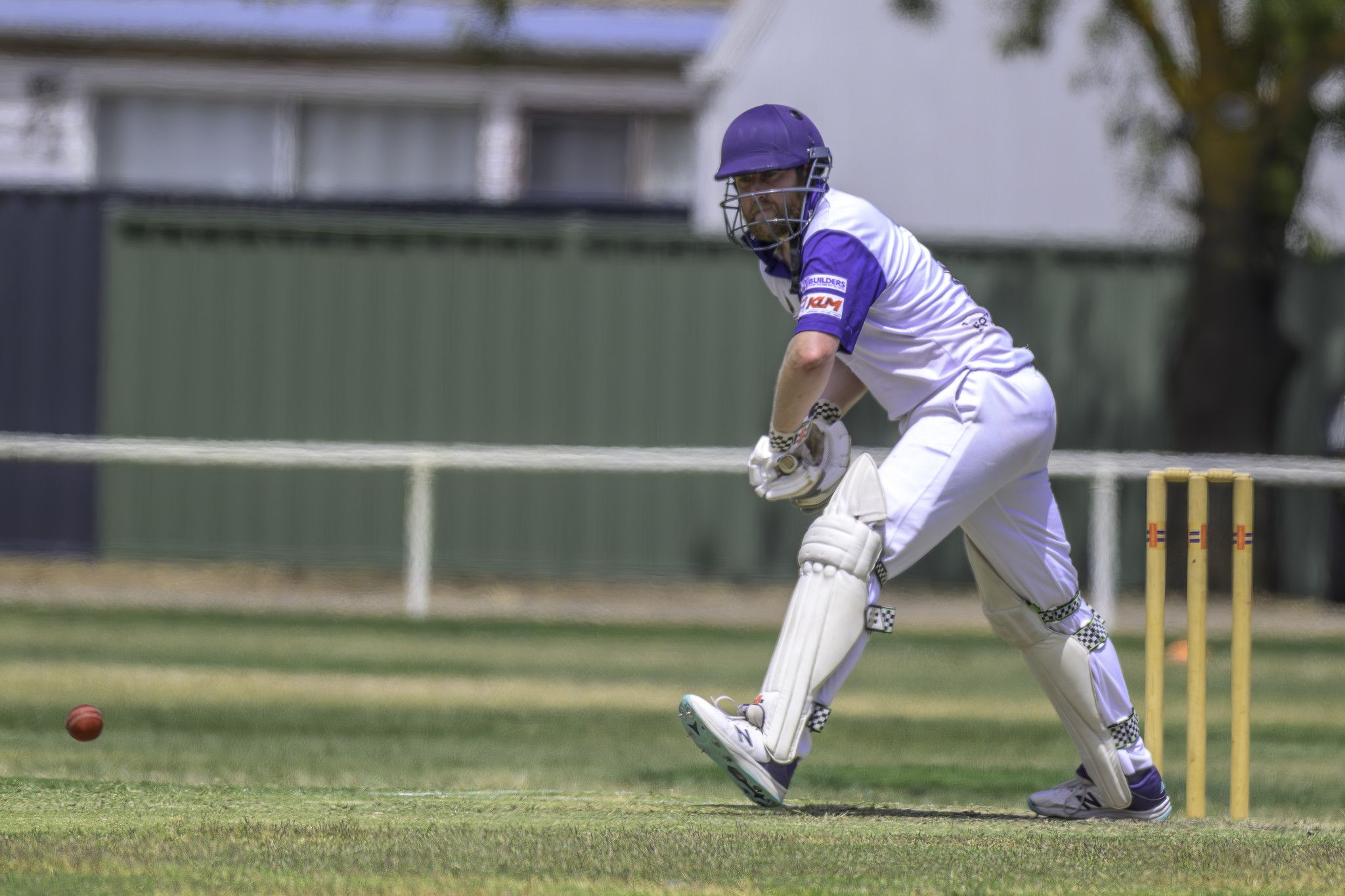 Josh Colbert looks to go on the front foot for the Colts against Swifts-Great Western. Colbert top scored for the Colts with 38 as the side reached 150. SGW finished day one at 4/37 in reply. Photo by ROBIN WEBB.