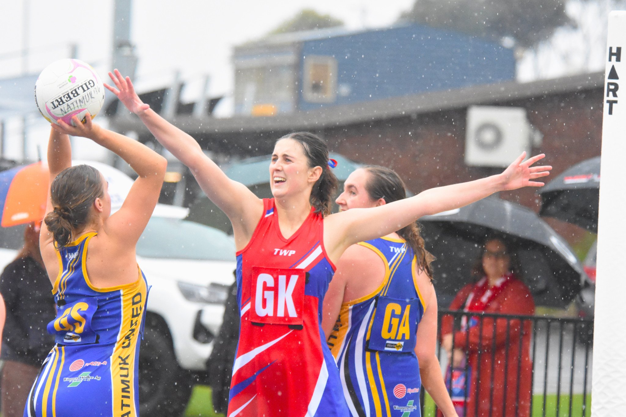 Lotus Martin had a standout performance at goal keeper for Kalkee, helping the side to a 37-27 victory in their round-nine A grade clash.