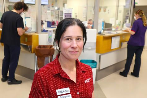 Rebecca Bolzon in Horsham Wimmera Base Hospital’s Emergency Department.