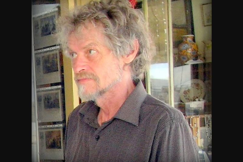 Robert outside his shop on February 7, 2013, at the launch of the 2013 Rainbow Mural Brochure.