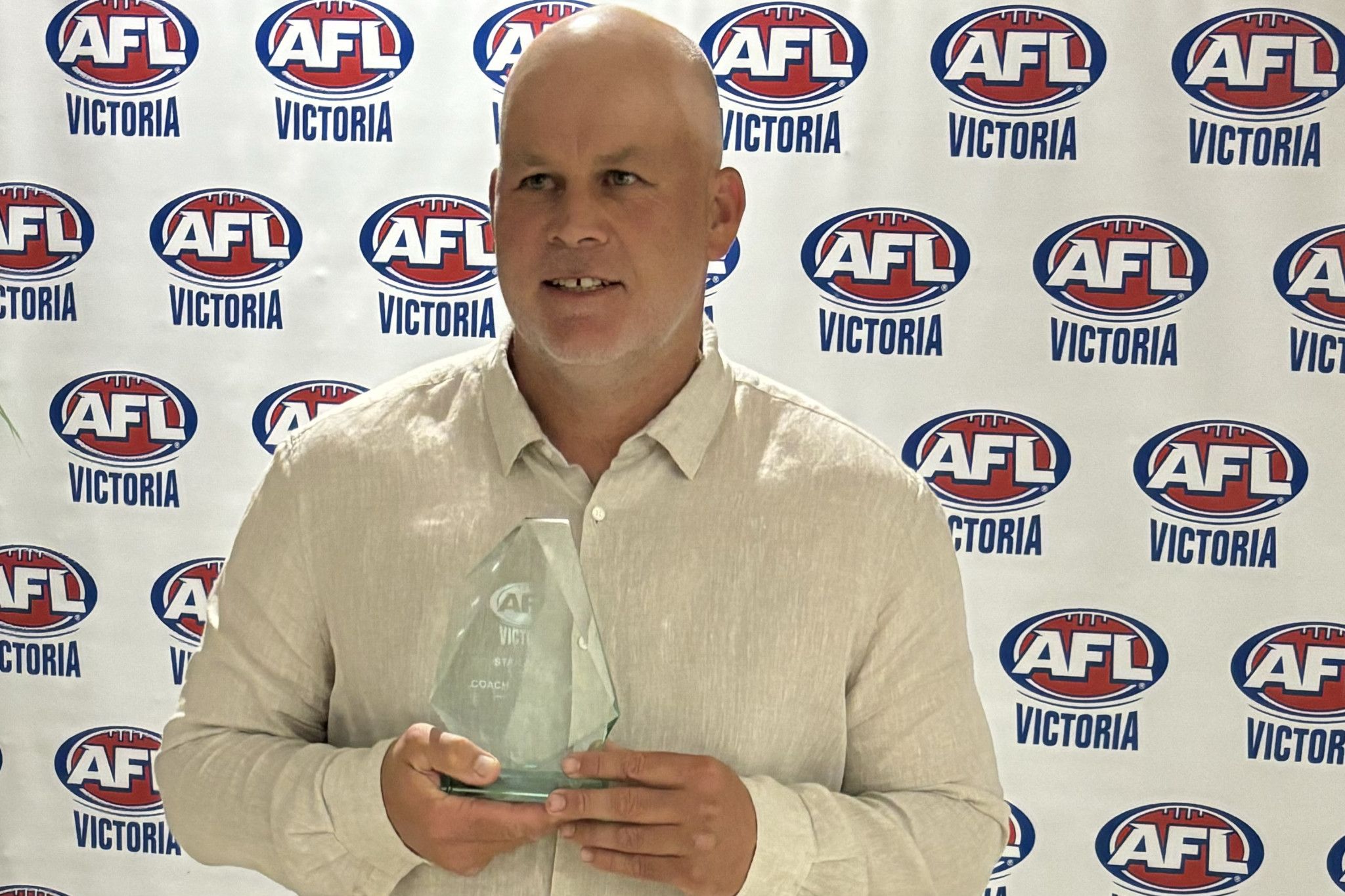 Stuart Farr with his trophy.