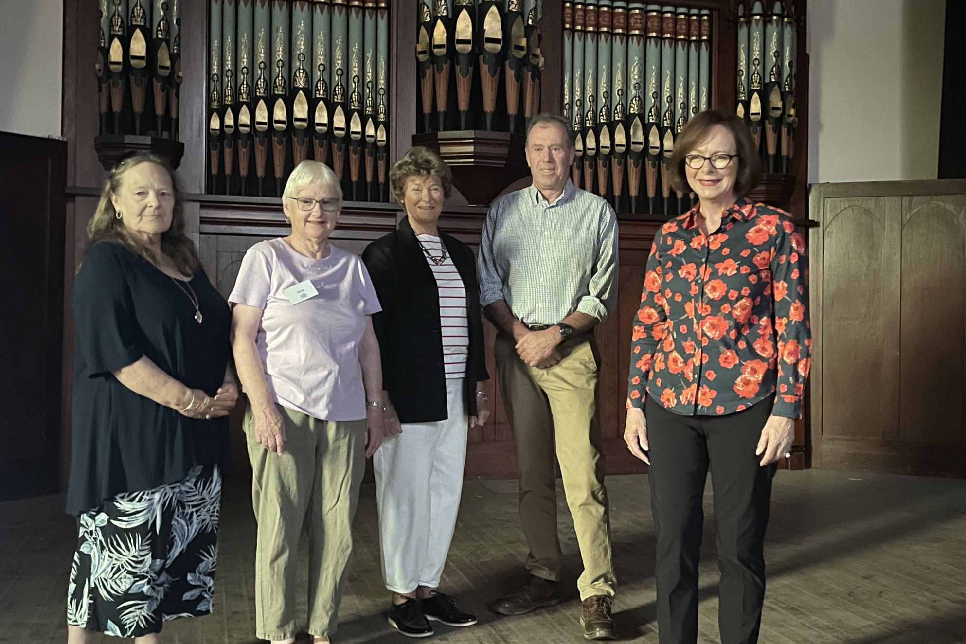 Debbie Boutcher, Merryn Eagle, Mary Starr, HRCC mayor Ian Ross, and Member for Mallee Dr Anne Webster. Photo: SHERYL LOWE