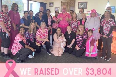 West Wimmera Health Service staff turn pink for a cause.