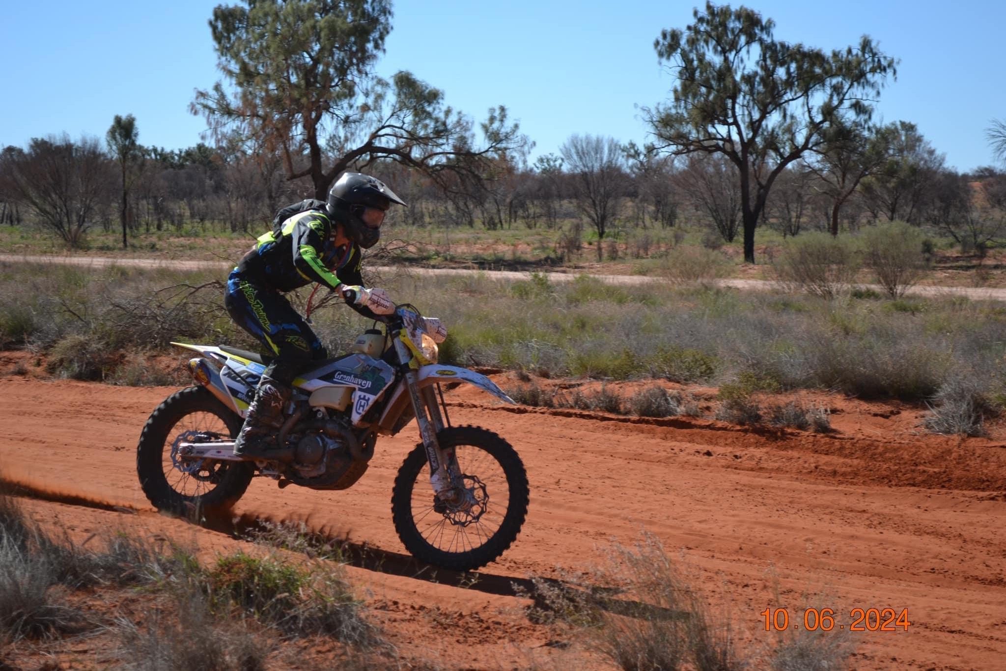 Oakley riding the dirt tracks