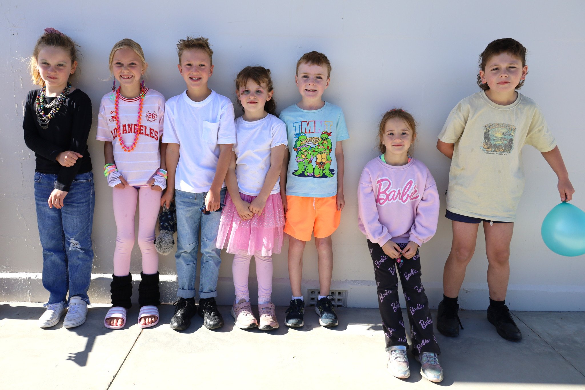 Grade 1 kids - Poppy, Madi, Mitchell, Maryjane, Tom, Darcy and Jud.