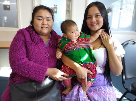 HtooPaw Payhae with Say Lah Paw Jah and six-month-old Azalea Jah. Photo: FAYE SMITH