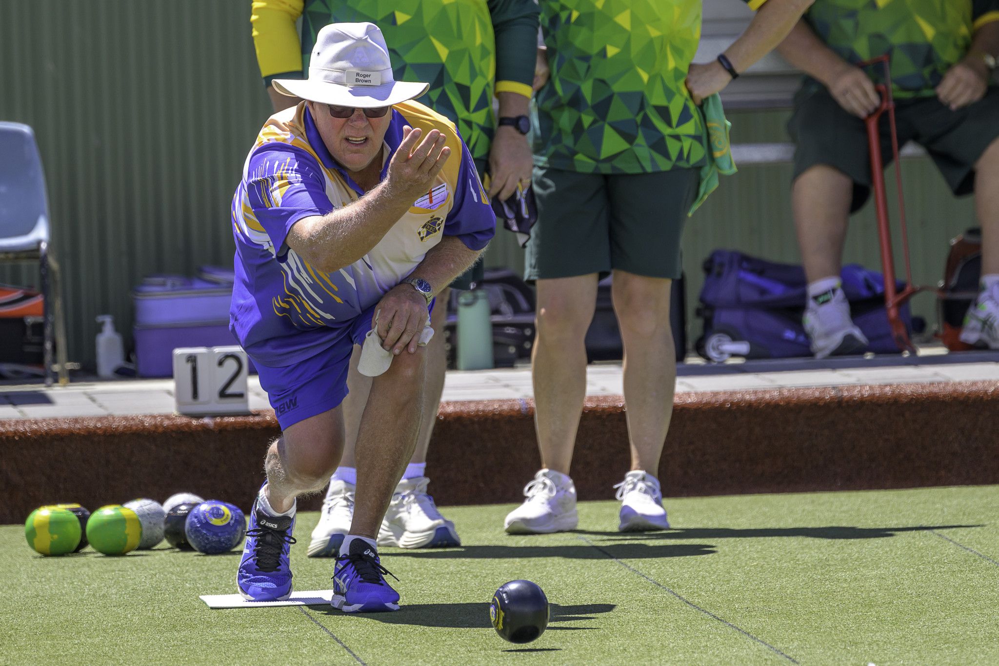 Roger Brown was in fine form against Dimboola, with his rink winning 20-18 as part of Nhills clean sweep.