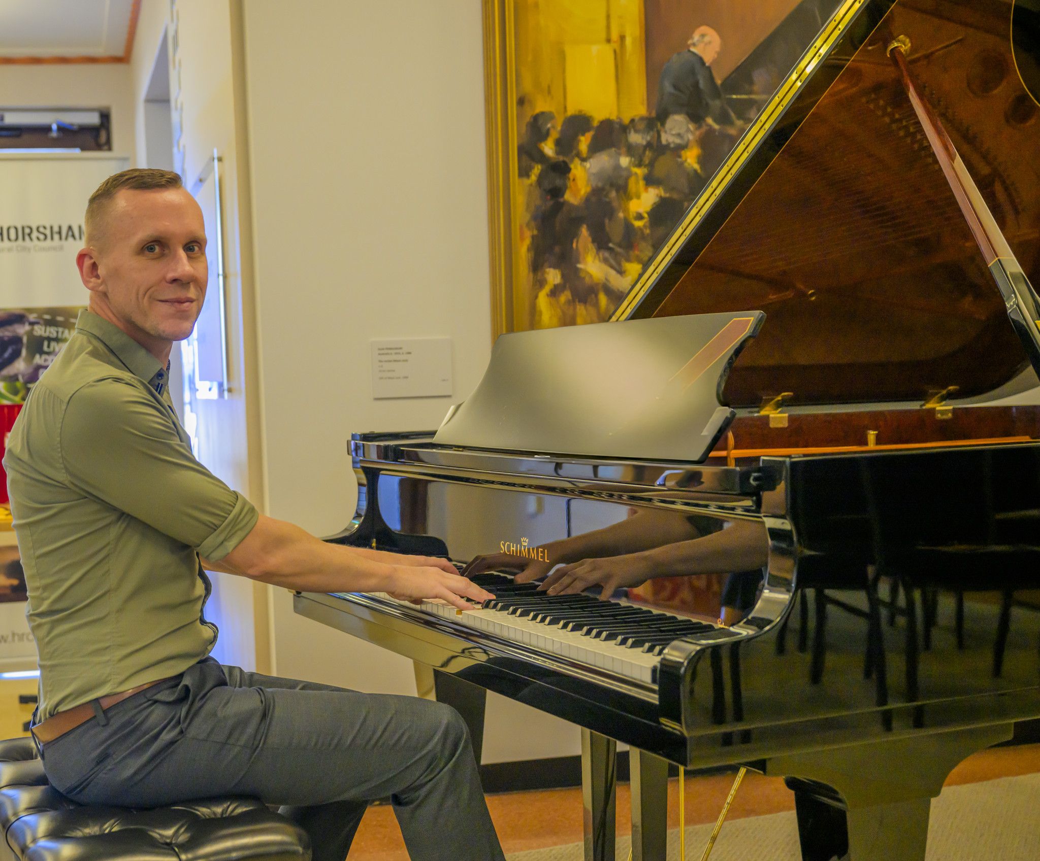 Performer Sean Hallam. Photo: ROBIN WEBB