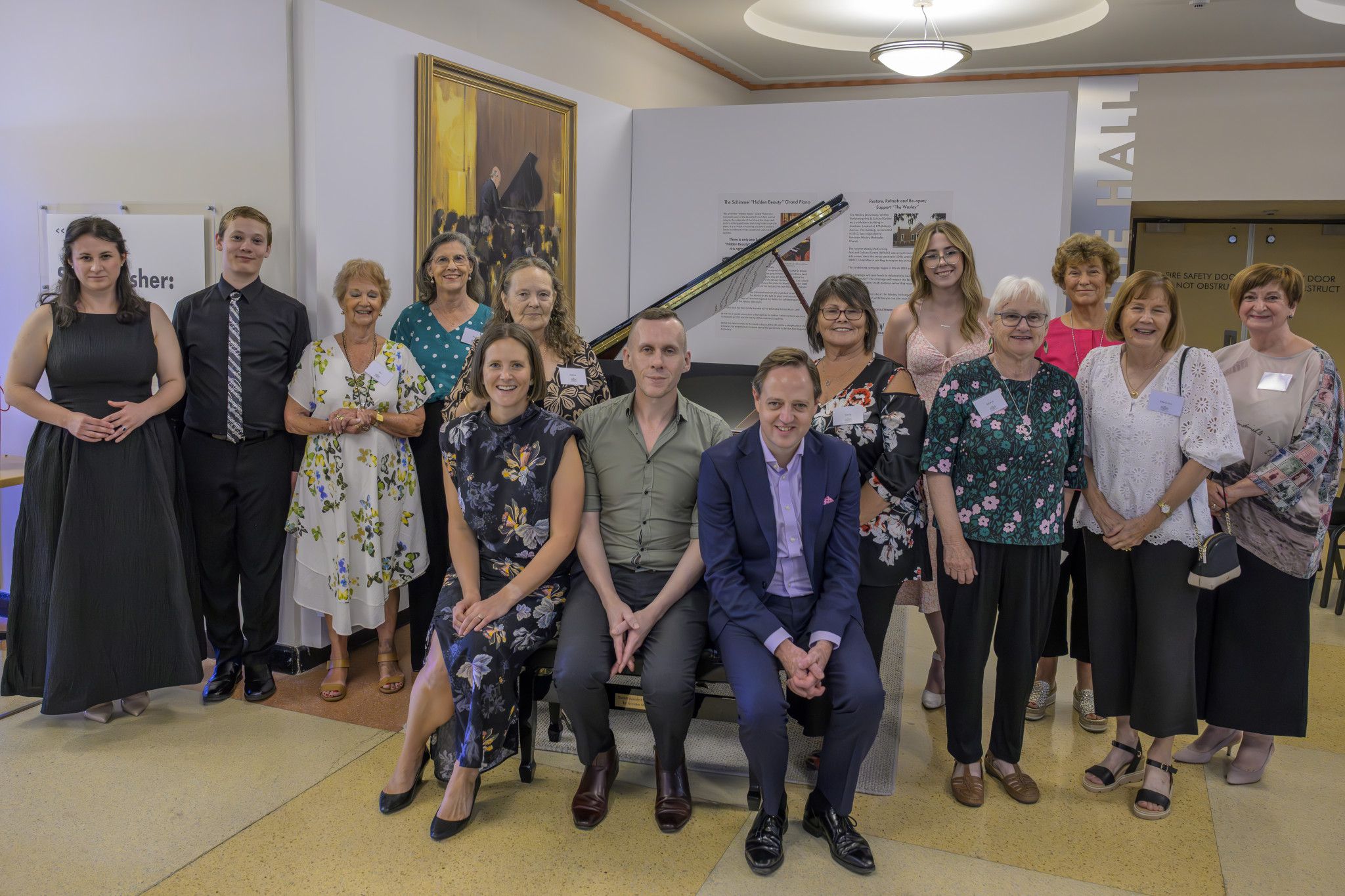 Performers and The Wesley Committee members , Elle Teasdale, William Meyer, Jan Morris, Robyn Gulline,Tegan Rudolph, Debbie Boutcher, Sean Hallam, Gavin Fry, Sandy Wills, Harriet Overman, Merryn Eagle, Mary Starr (president) , Mary Lou Spehr, Robyn Lardner. Photo: ROBIN WEBB