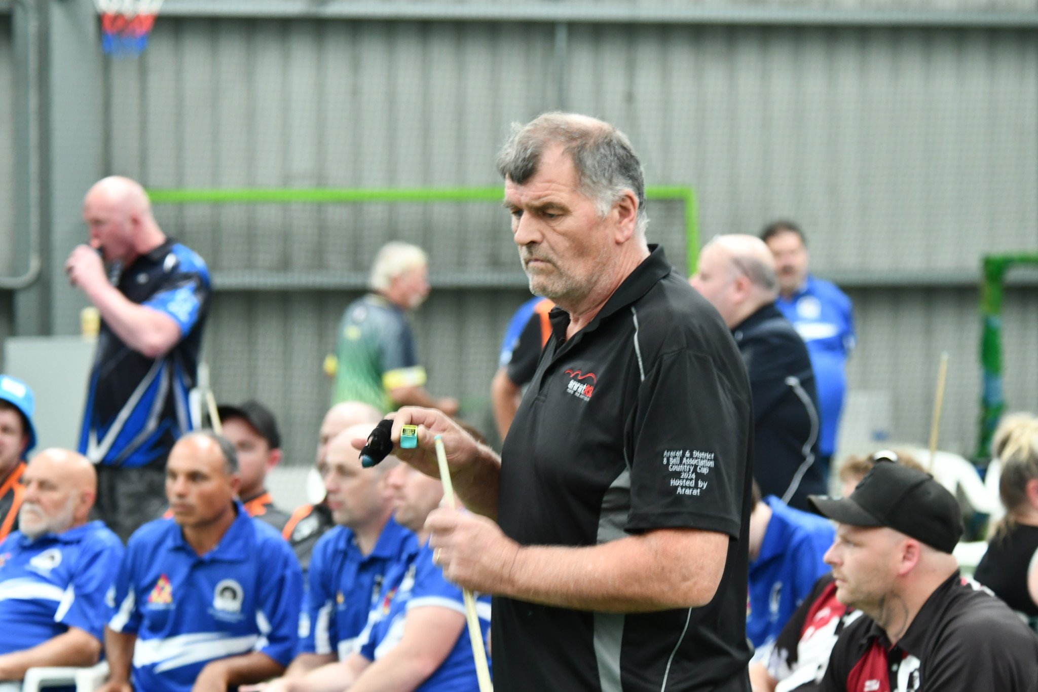 Ararat's Steve Moorfoot contemplates his next shot. PHOTO: CHRIS GRAETZ