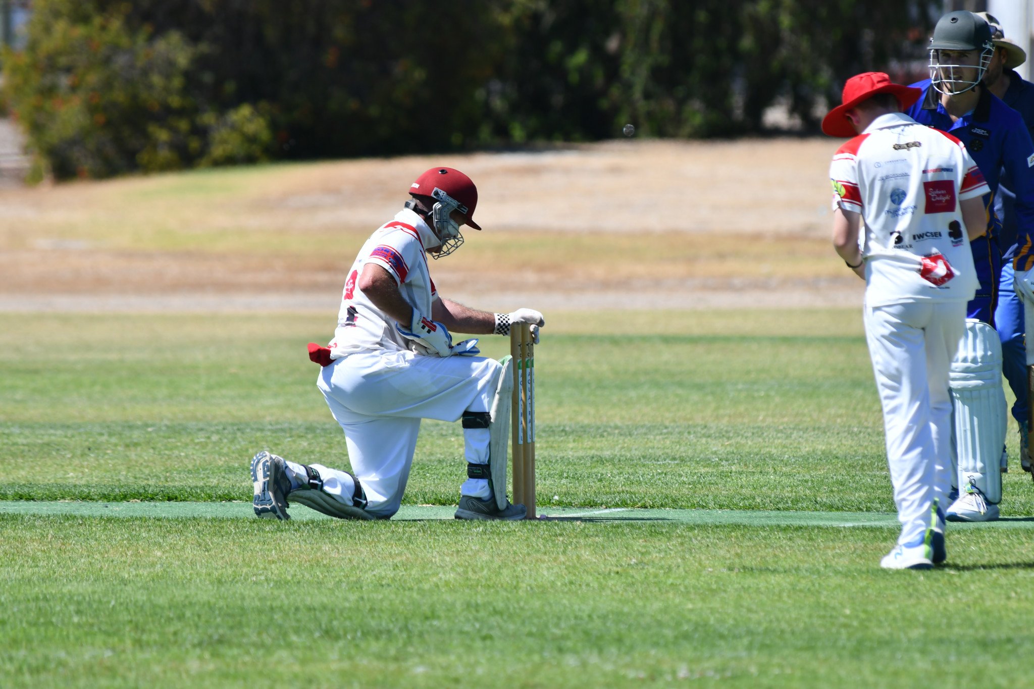 Homers' wicket-keeper Tim Hopper puts the bails back on after an attempted stumping. PHOTO: CHRIS GRAETZ