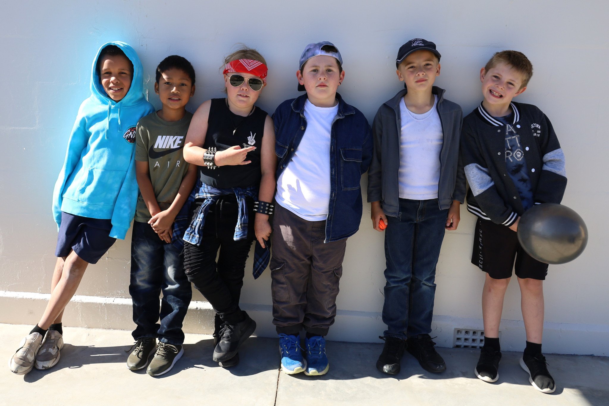 Grade 2 kids - Eli, Roger, Tate, Natas, Julius and Logan.