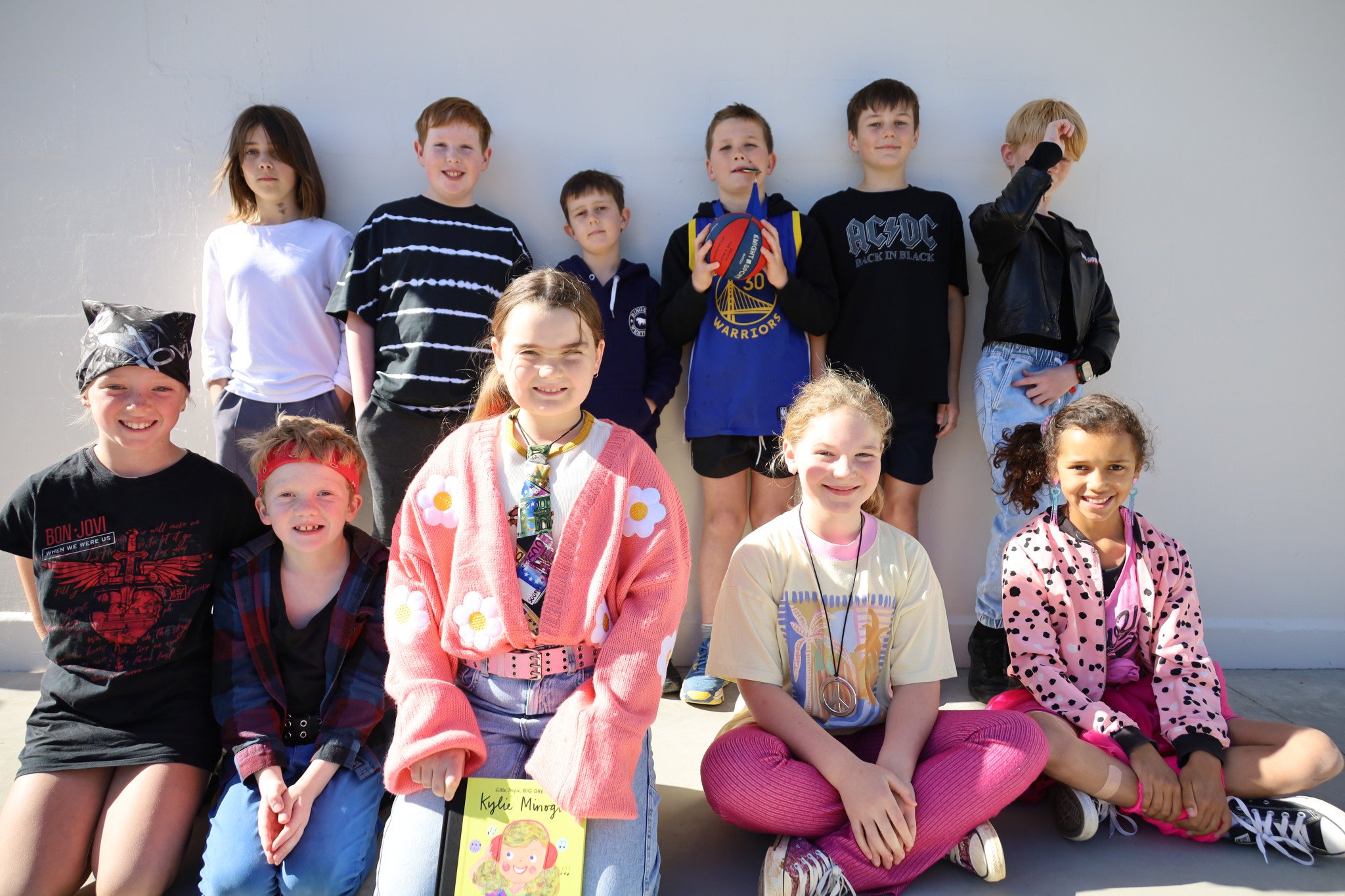 P-12 College's Grade 3 and 4 kids; (front) Yolana, Hayden, Elsie, Elodie, Evie, (back) Bell, Noah, Louis, Nate, Tanner and Xavier.